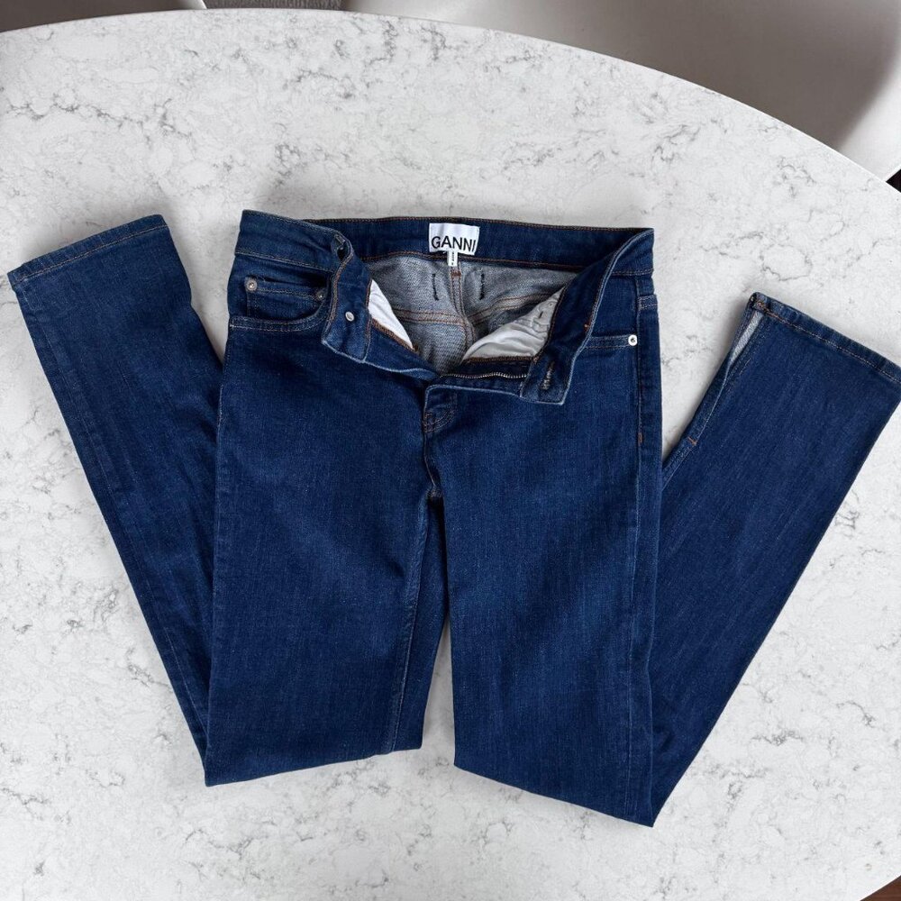 GANNI High-Rise Slim Leg Jeans  Size 30x32